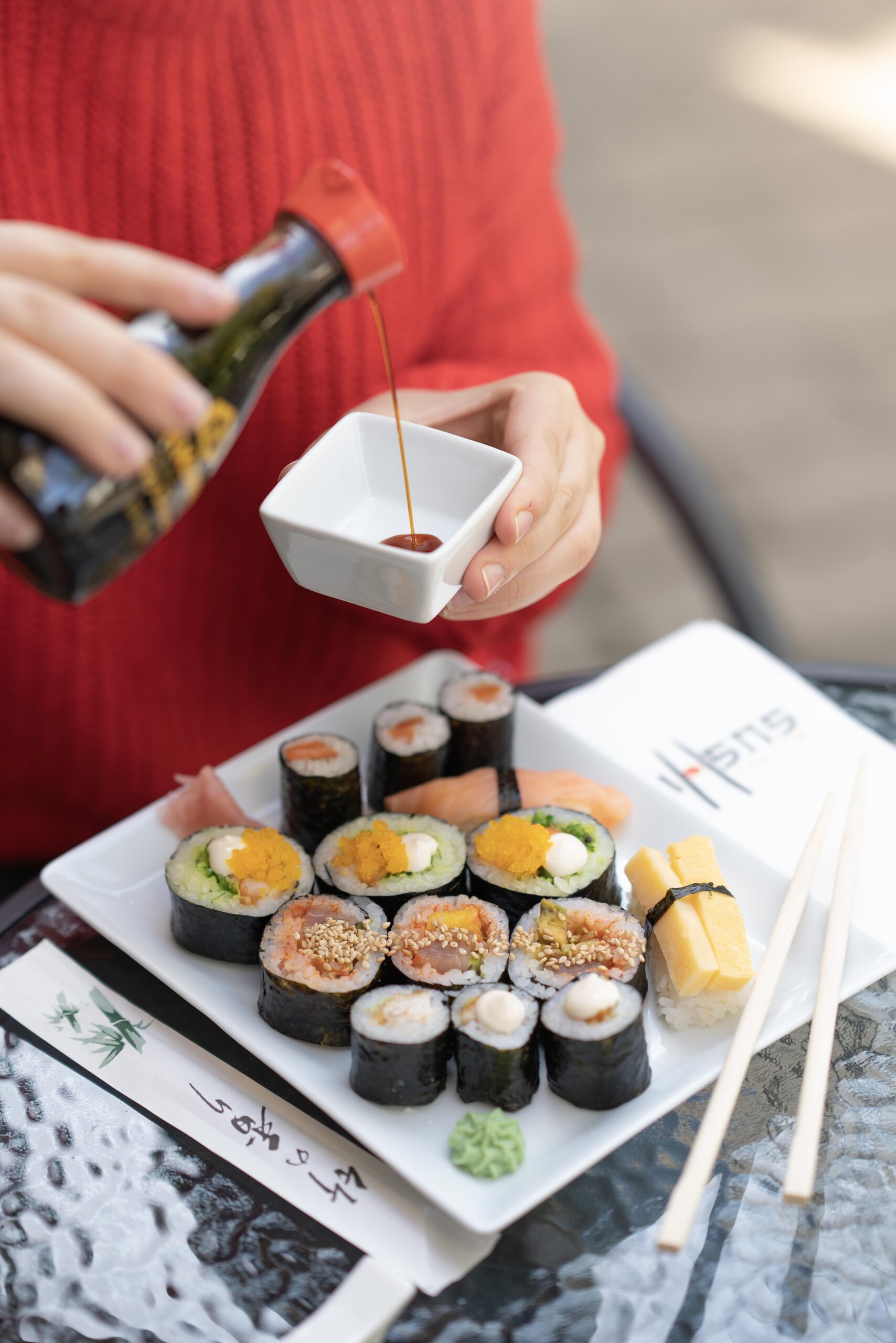 szójaszószt sushival